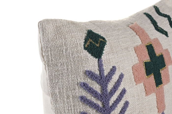 DKD Home Decor Set de 2 Cojines de Algodón Multicolor 45x15x45 cm