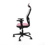 PIQUERAS Y CRESPO Silla de oficina Jorquera Rosa y Blanca