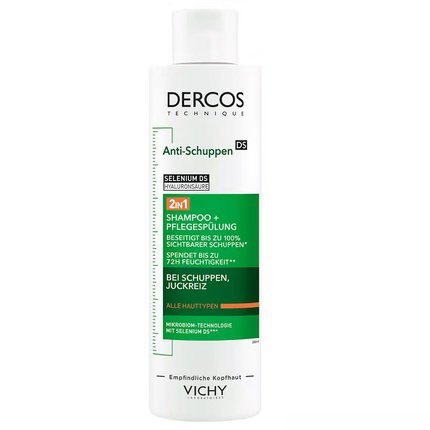 Vichy Dercos DS Champú Acondicionador Anticaspa 2 en 1, 200 ml