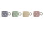 DKD Home Decor Juego de Tazas Margarita de Porcelana, 325ml, Surtido de Colores