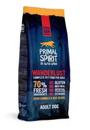 Alpha Spirit Primal Alimento para Perros Adultos 70% Carne y Pescado Wanderlust 12 kg