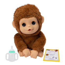 Moose Little Live Pets My Baby Monkey 26558 Juguete Bebé Mono Interactivo con Más de 50 Reacciones y Sonidos