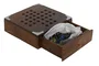 DKD Home Decor Juego Sheesham Cristal Solitario Marrón