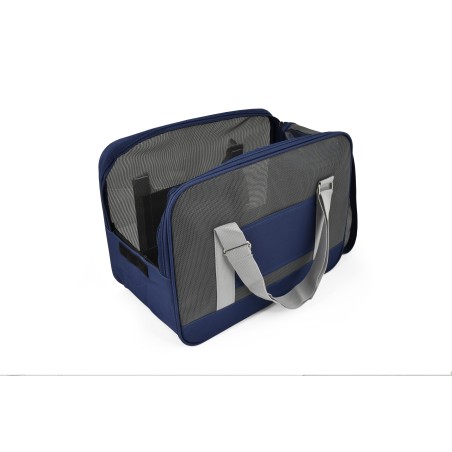 Nayeco Bolso Journey Azul Marino para Perro y Gato, Cómodo y Seguro, Ideal para Viajes Cortos y Paseos Urbanos, 42,5x31x24 cm