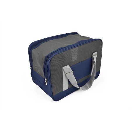 Nayeco Bolso Journey Azul Marino para Perro y Gato, Cómodo y Seguro, Ideal para Viajes Cortos y Paseos Urbanos, 42,5x31x24 cm