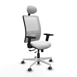 PIQUERAS Y CRESPO Silla de oficina Zulema Blanca con mecanismo Sincro/Traslack