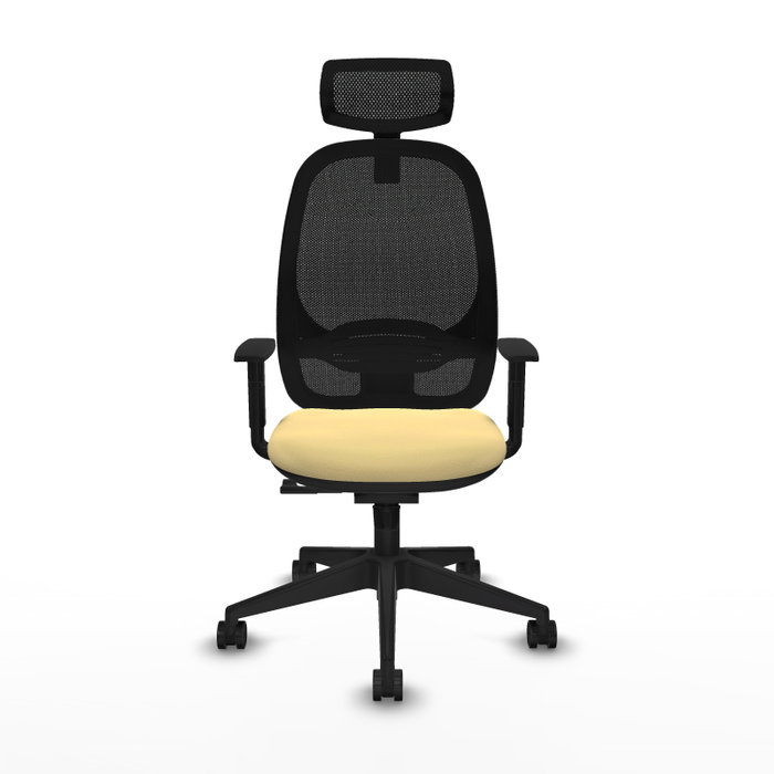 PIQUERAS Y CRESPO Silla de oficina Cilanco con mecanismo Sincro, Crema y Negro PIQUERAS Y CRESPO Silla de oficina Cilanco con mecanismo Sincro, Crema y Negro