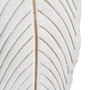 Portavelas Hoja Blanco Metal Decoración 23,50 X 22,50 X 118