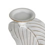 Portavelas Hoja Blanco Metal Decoración 23,50 X 22,50 X 118
