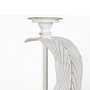 Portavelas Hoja Blanco Metal Decoración 23,50 X 22,50 X 118