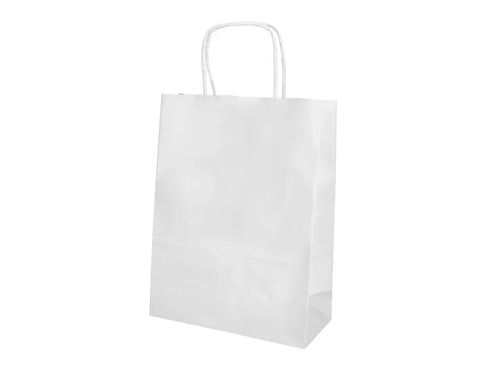 Q-connect Bolsa Papel Celulosa Blanco XS Asa Retorcida 180x240x80 mm (25 Unidades)