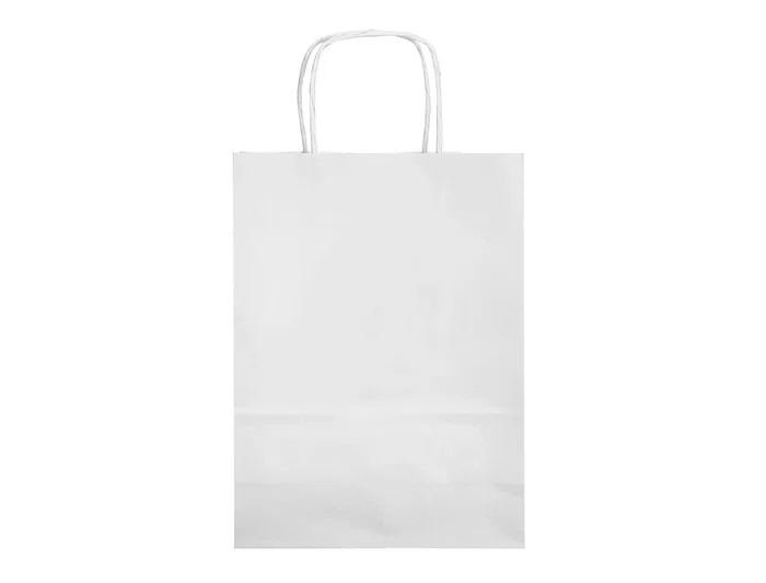 Q-connect Bolsa Papel Celulosa Blanco XS Asa Retorcida 180x240x80 mm (25 Unidades)