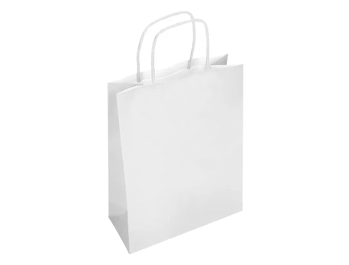 Q-connect Bolsa Papel Celulosa Blanco XS Asa Retorcida 180x240x80 mm (25 Unidades)
