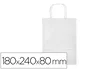 Q-connect Bolsa Papel Celulosa Blanco XS Asa Retorcida 180x240x80 mm (25 Unidades)