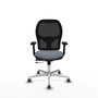 PIQUERAS Y CRESPO Silla de oficina Jorquera con mecanismo Sincro/Traslack, Gris y Negro