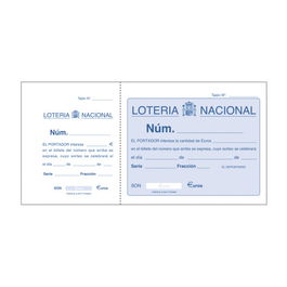 Dohe 50015 Talonario Lotería 100 Hojas 1/3 Apaisado Sencillo