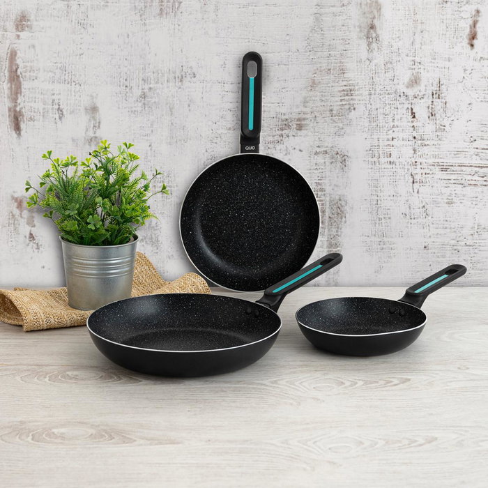 Set 3 Sartenes Aluminio Prensado Oasis Quid 18-22-26 cm