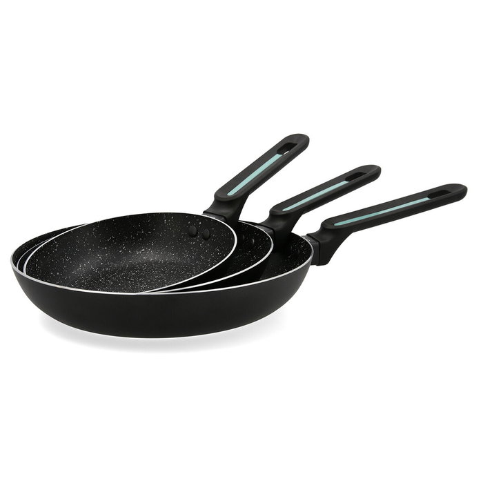 Quid Set de 3 Sartenes Oasis de Aluminio Prensado 18-22-26 cm Quid Set de 3 Sartenes Oasis de Aluminio Prensado 18-22-26 cm