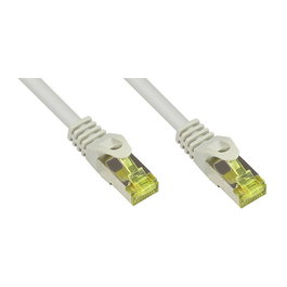 GoodConnections Cable de Red Patch RJ45 Cat. 7 S/FTP 15m Gris Halogenfrei 600MHz 10GBase-T, AWG 26