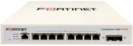 Fortinet FortiSwitch 108F-FPOE 10p 8xGE PoE+ 2xSFP L2+ Blanco