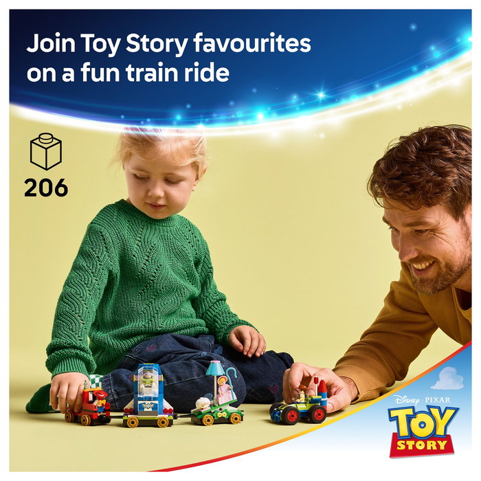 LEGO 43264 Disney Pixar Tren de Celebración de Toy Story y Coche RC - Juego de Construcción 206 Piezas para +4 Años