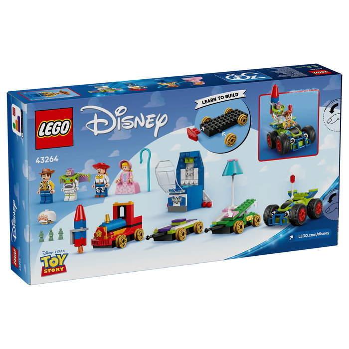 LEGO 43264 Disney Pixar Tren de Celebración de Toy Story y Coche RC - Juego de Construcción 206 Piezas para +4 Años