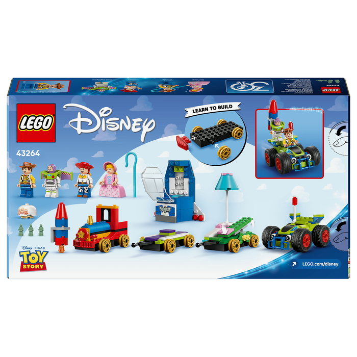 LEGO 43264 Disney Pixar Tren de Celebración de Toy Story y Coche RC - Juego de Construcción 206 Piezas para +4 Años