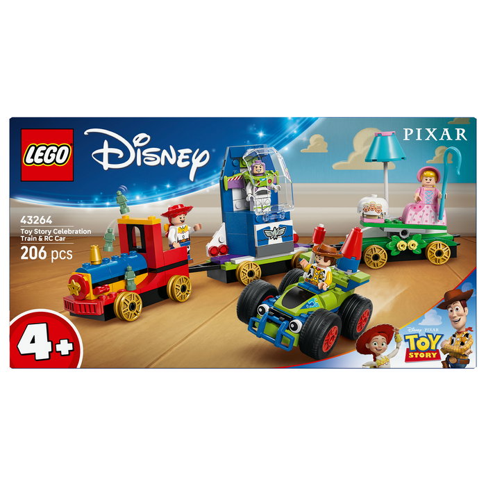 LEGO 43264 Disney Pixar Tren de Celebración de Toy Story y Coche RC - Juego de Construcción 206 Piezas para +4 Años