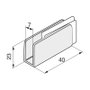 HERRAJES ALK Placa HI-FI para puerta de cristal sin taladro, acabado cromo