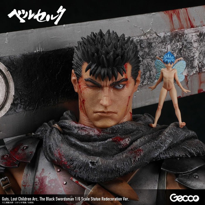 Berserk Estatua 1/6 Guts Lost Children Arc The Black Swordsman Redecoration Ver. 38 cm