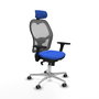 PIQUERAS Y CRESPO Silla de oficina Jorquera Azul y Gris