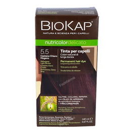 Delicato Tinte Castaño Claro Caoba 5.5 140ml – Cubre Canas, Nutre y Repara con Aceite de Argán y Proteínas Vegetales