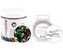 Innspiro Set de Lentejuelas Plateadas 120g y 500 Alfileres Punta Roma