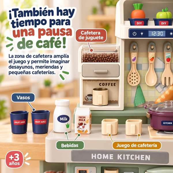 JugaToys Cocina Dream con accesorios, luces y sonidos - Modelos surtidos