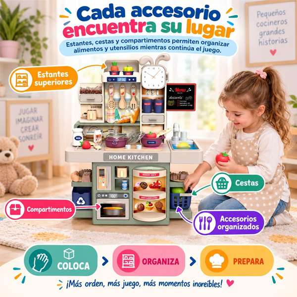 JugaToys Cocina Dream con accesorios, luces y sonidos - Modelos surtidos