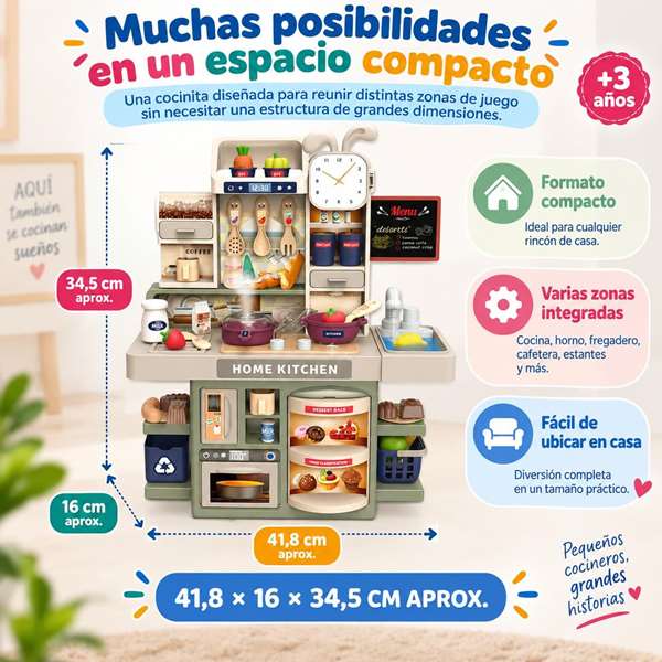 JugaToys Cocina Dream con accesorios, luces y sonidos - Modelos surtidos