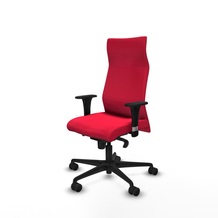 PIQUERAS Y CRESPO Sillón Albacete con Mecanismo Sincro, Tela Roja, Brazos 1D y Base de Nailon Negra PIQUERAS Y CRESPO Sillón Albacete con Mecanismo Sincro, Tela Roja, Brazos 1D y Base de Nailon Negra