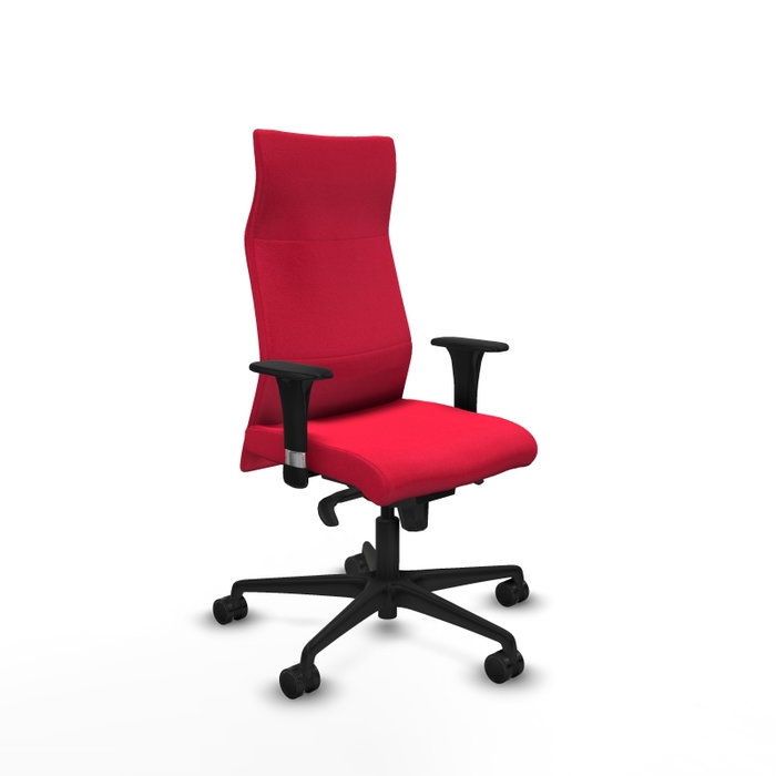 PIQUERAS Y CRESPO Sillón Albacete con Mecanismo Sincro, Tela Roja, Brazos 1D y Base de Nailon Negra PIQUERAS Y CRESPO Sillón Albacete con Mecanismo Sincro, Tela Roja, Brazos 1D y Base de Nailon Negra