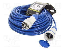 KEL Prolongador de alimentación H07BQ-F 3G1,5mm2 25m azul