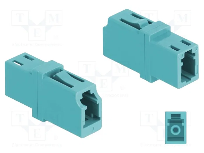 DeLOCK Acoplador de fibra óptica LC Simplex hembra a LC Simplex hembra OM3 color aguamarina DeLOCK Acoplador de fibra óptica LC Simplex hembra a LC Simplex hembra OM3 color aguamarina