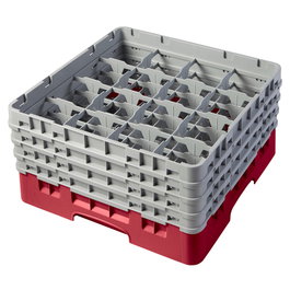 CAMBRO - 16S800-416 - Cesta de lavado 16 comp. 4 alturas - 10,9 cm Ø máx. - alt. máx. 21,7 cm - 50 x 50 x 26,7 cm - Arándano