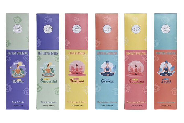 DKD Home Decor Incienso Varilla Folk Multicolor 4 x 25 x 6 cm Colección Affirmation ss25 Set de 120