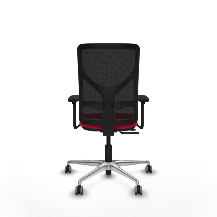 PIQUERAS Y CRESPO Silla de oficina Motilla con Mecanismo Sincro/Traslack, Rojo y Negro