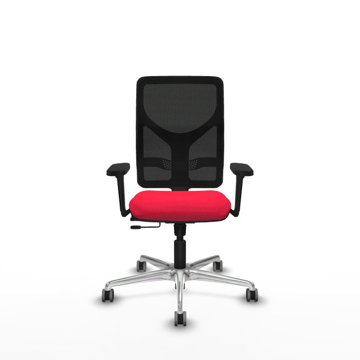 PIQUERAS Y CRESPO Silla de oficina Motilla con Mecanismo Sincro/Traslack, Rojo y Negro