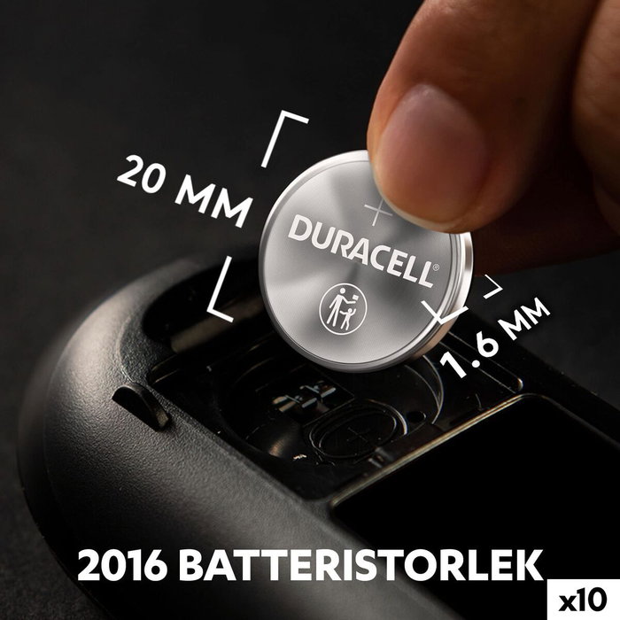 Pila de botón DURACELL DL2016 K2 3 V (10 Unidades)