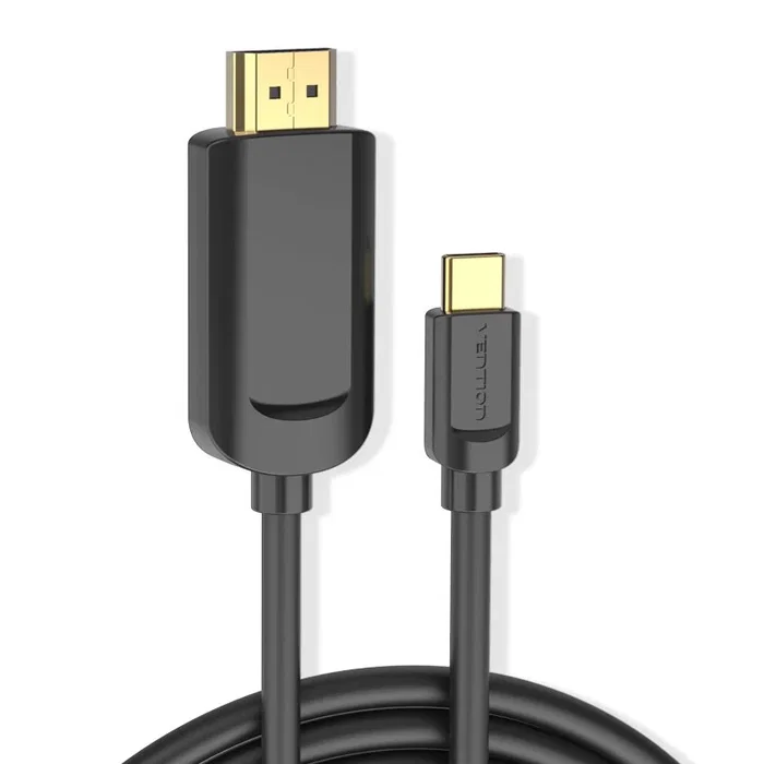 Vention CGUBG Cable Adaptador USB Tipo C a HDMI Macho 1.5m Negro - 4K@30Hz HDMI 1.4 Plug & Play para Teléfono, Laptop, MacBook, Samsung Galaxy
