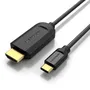 Vention CGUBG Cable Conversor USB Tipo-C Macho a HDMI Macho 1.5m Negro 4K@30Hz HDMI 1.4