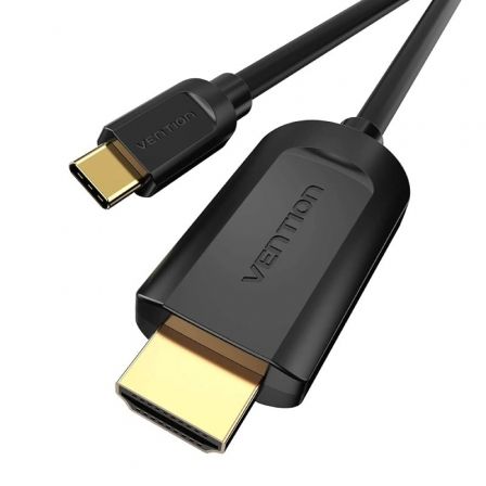 Vention CGUBG Cable Conversor USB Tipo-C Macho a HDMI Macho 1.5m Negro 4K@30Hz HDMI 1.4