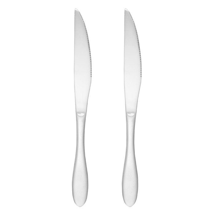 Quid Set 2 Cuchillos Mesa Brest Acero Inox 19,5 cm