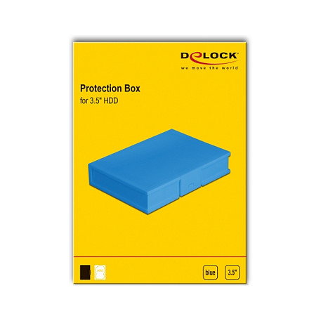 DeLOCK Caja de protección para HDD de 3.5 pulg. azul DeLOCK Caja de protección para HDD de 3.5 pulg. azul